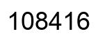 Number 108416 black image