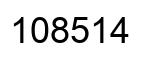 Number 108514 black image