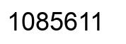 Number 1085611 black image