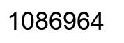Number 1086964 black image