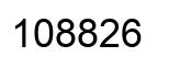 Number 108826 black image