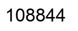 Number 108844 black image