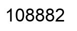 Number 108882 black image