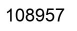 Número 108957 imagen negro