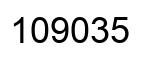 Number 109035 black image