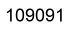 Number 109091 black image