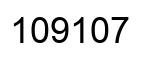 Number 109107 black image