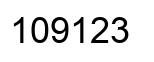 Número 109123 imagen negro
