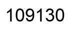 Number 109130 black image