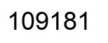 Number 109181 black image