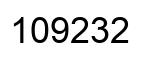 Número 109232 imagen negro