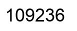 Número 109236 imagen negro