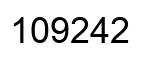 Número 109242 imagen negro