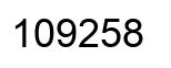 Number 109258 black image