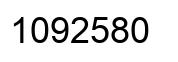 Number 1092580 black image