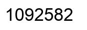 Number 1092582 black image
