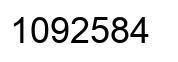 Number 1092584 black image