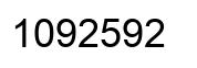 Number 1092592 black image