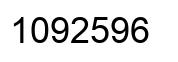 Number 1092596 black image