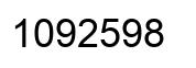 Number 1092598 black image