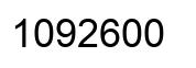 Number 1092600 black image