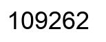 Number 109262 black image