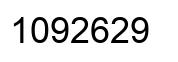 Number 1092629 black image