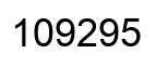 Number 109295 black image