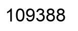 Number 109388 black image
