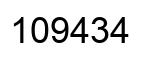 Número 109434 imagen negro