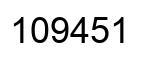 Número 109451 imagen negro