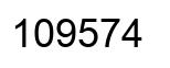 Number 109574 black image