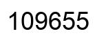 Number 109655 black image