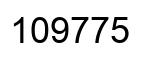 Number 109775 black image