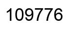 Number 109776 black image
