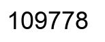 Number 109778 black image