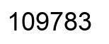 Number 109783 black image