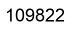 Number 109822 black image