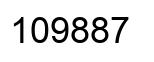 Number 109887 black image