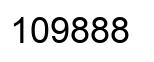 Number 109888 black image