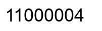 Número 11000004 imagen negro