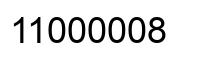 Número 11000008 imagen negro