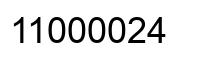 Number 11000024 black image