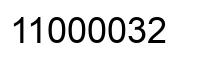 Número 11000032 imagen negro