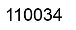 Number 110034 black image