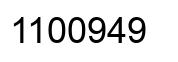 Number 1100949 black image