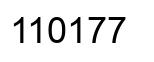Number 110177 black image
