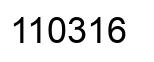 Number 110316 black image