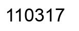 Number 110317 black image