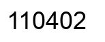 Number 110402 black image